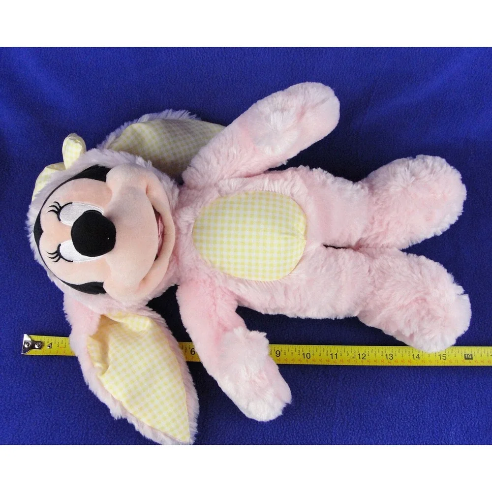 Disney Store Original Minnie Mouse Easter Bunny Rabbit Ears Plush Stuffed Animal